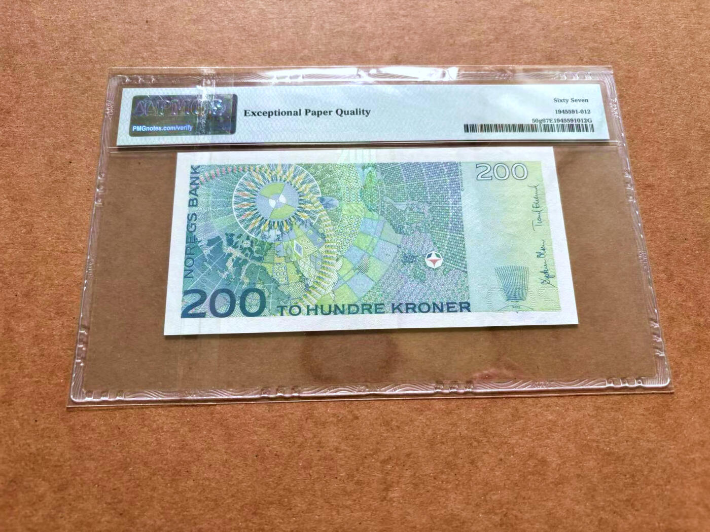 【Blue Auction】✨世界纸币精拍第489期【精】 挪威 2014年200克朗 PMG67EPQ 高分