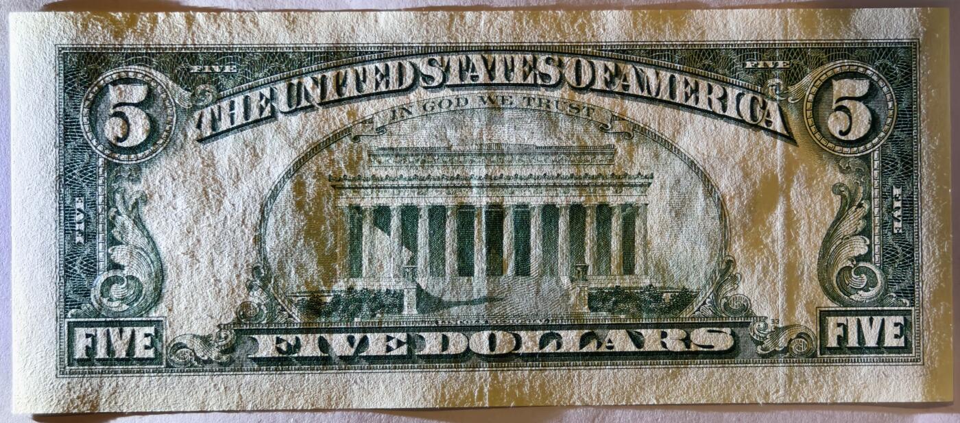 紫瑗钱币——第363期拍卖——纸币场 美国 1995年 B版 无序列 亚伯拉罕·林肯 5美元 小头版 UNC