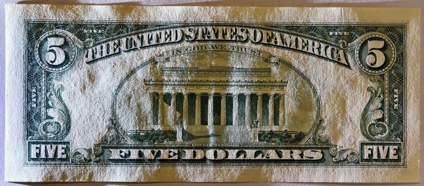 紫瑗钱币——第363期拍卖——纸币场 美国 1995年 B版 无序列 亚伯拉罕·林肯 5美元 小头版 UNC