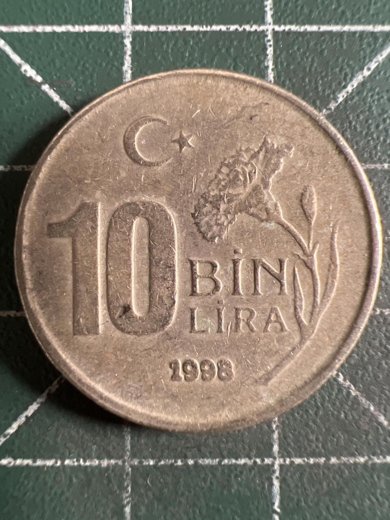 第625期 硬币专场 （无押金，捡漏，全场50包邮，偏远地区除外，接收代拍业务） 土耳其10Bin里拉