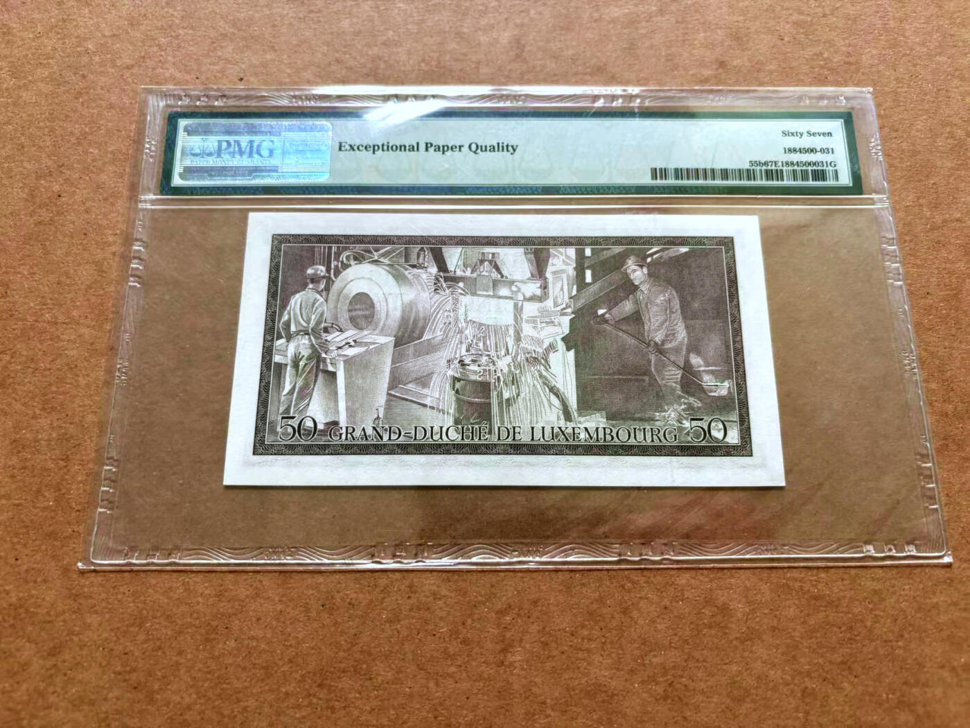 【Blue Auction】✨世界纸币精拍第489期【精】 卢森堡 1972年50法郎 PMG67EPQ 高分