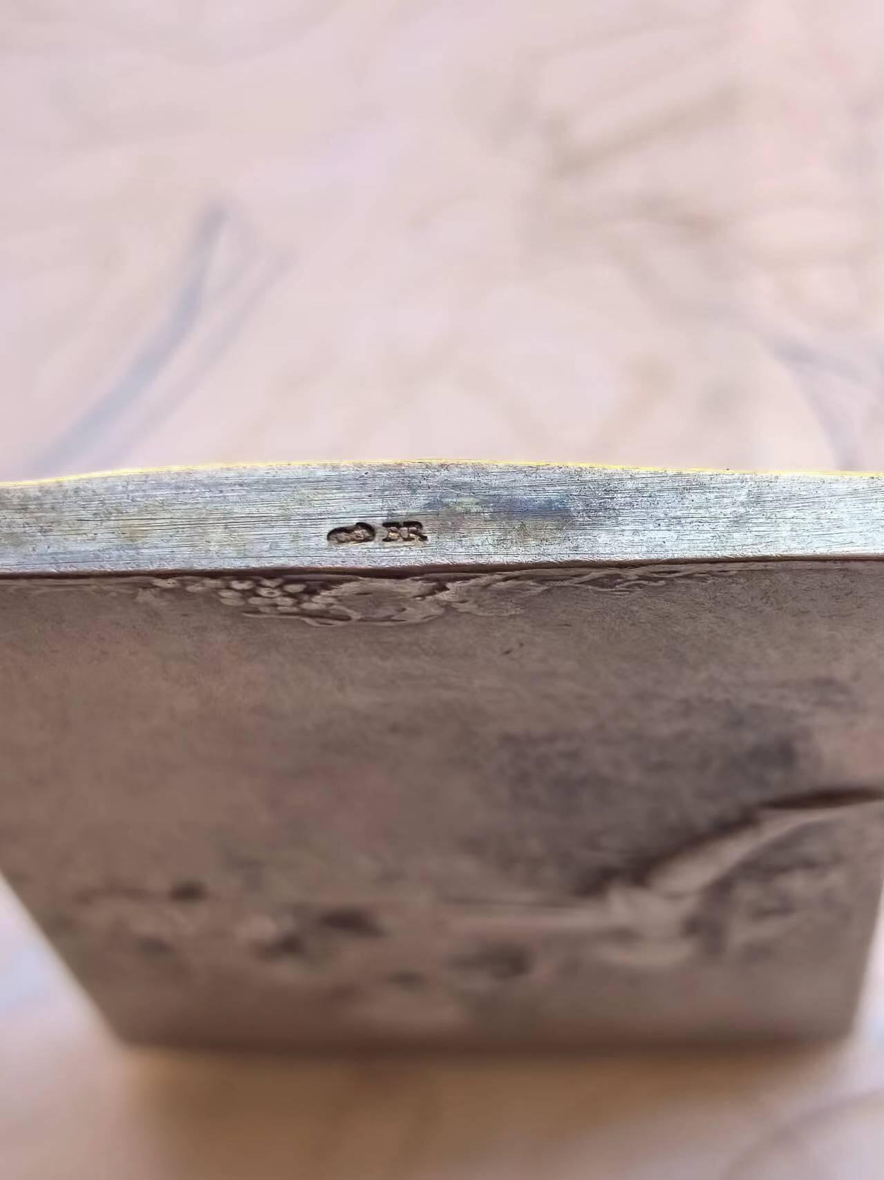 麦稀奇世界钱币展精品章牌第二十四期 新艺术名章，采葡萄的女孩，Coudray作品，镀银铜章，68x37mm