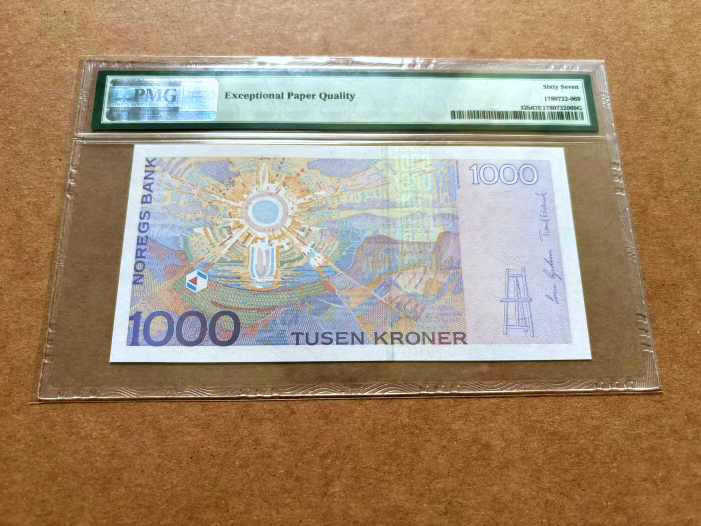 【Blue Auction】✨世界纸币精拍第489期【精】 【88尾】挪威 2004年1000克朗 PMG67EPQ 高分