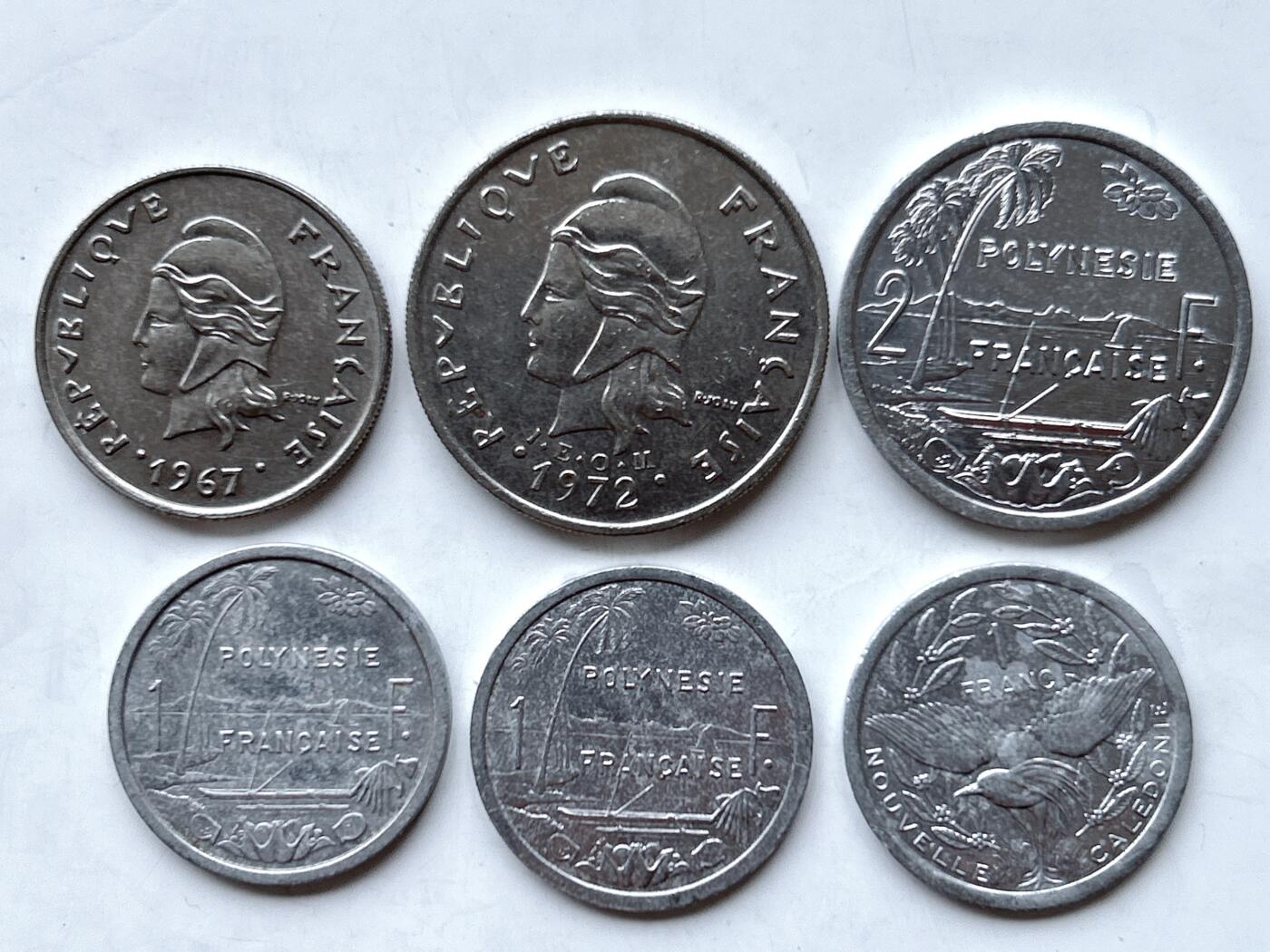 第一海外回流一元起拍收藏 散币专场 第95期 法属新喀里多尼亚.法属波利尼西亚