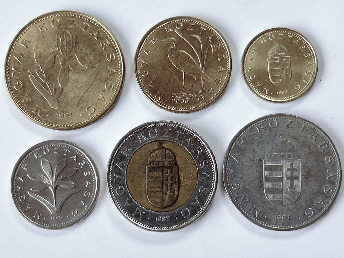 第一海外回流一元起拍收藏 散币专场 第95期 匈牙利硬币6枚套