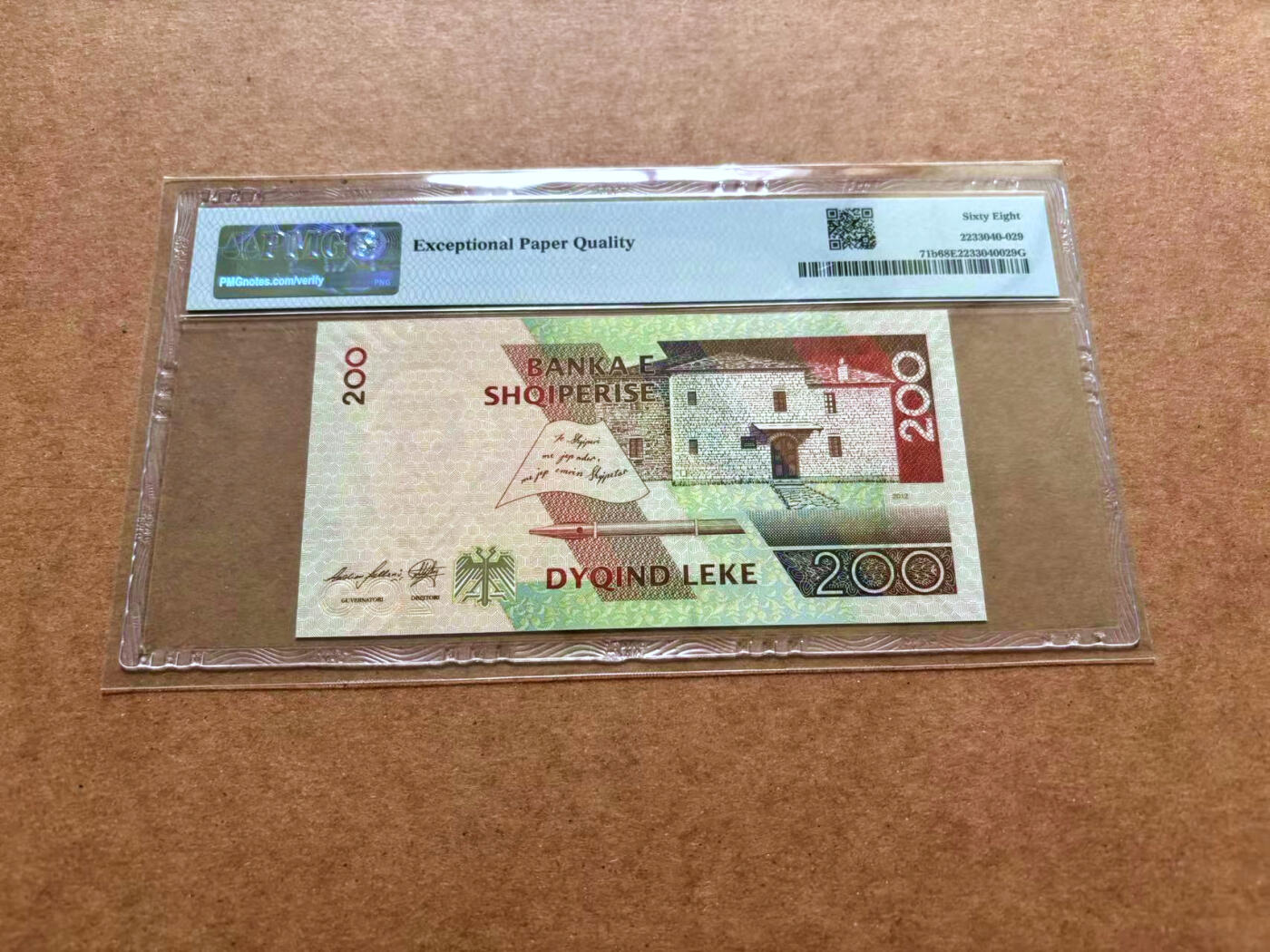 【Blue Auction】✨世界纸币精拍第489期【精】 【无47】阿尔巴尼亚 2012年200列克PMG68EPQ 超高分