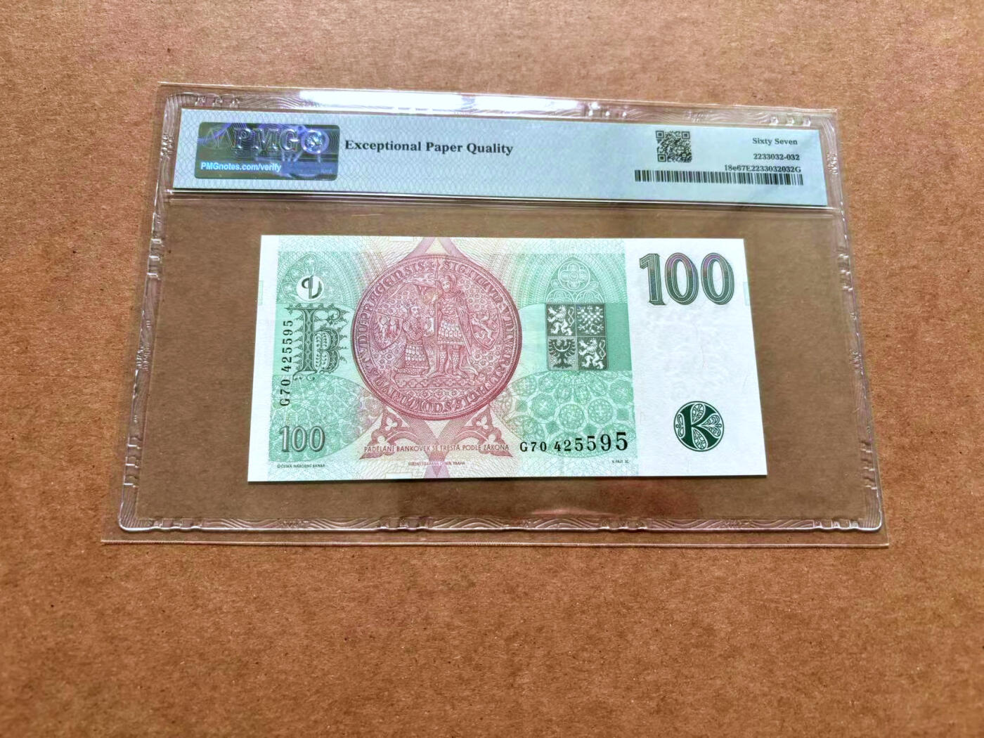 【Blue Auction】✨世界纸币精拍第489期【精】 捷克 1997年100克朗 PMG67EPQ 高分