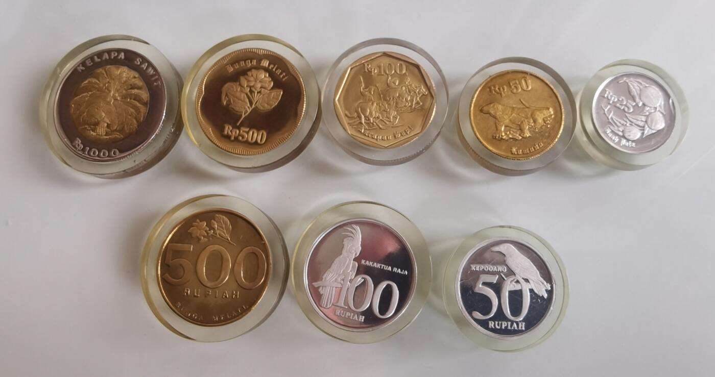 印度尼西亚1992-1999年精制套币 大全套 proof set 