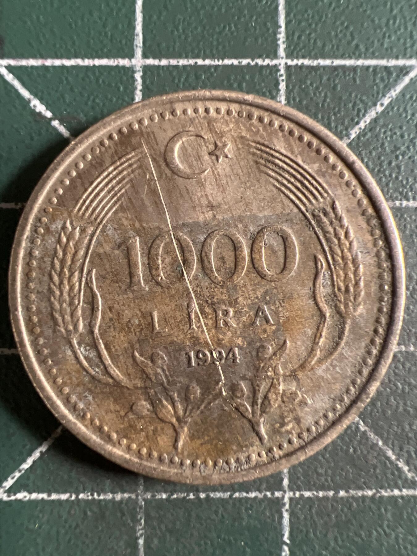 第625期 硬币专场 （无押金，捡漏，全场50包邮，偏远地区除外，接收代拍业务） 土耳其1000里拉