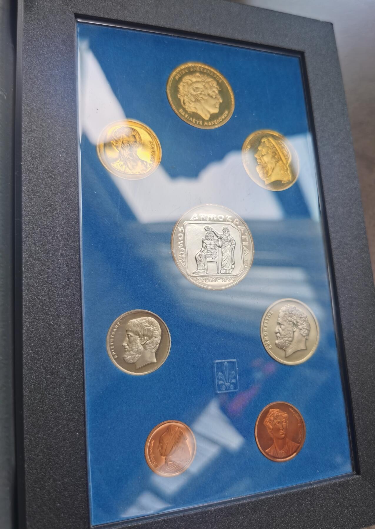 希腊1993年精制套币 Proof set 原包装带证书