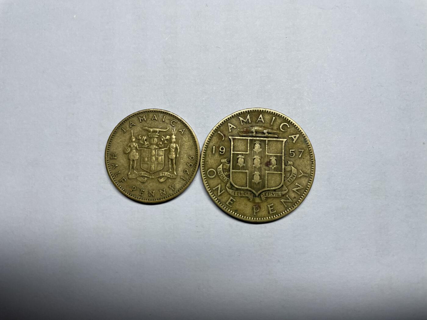 2024年集古藏今外币拍卖第八期-第9场—（总第79拍） 英属牙买加半便士和一便士2枚