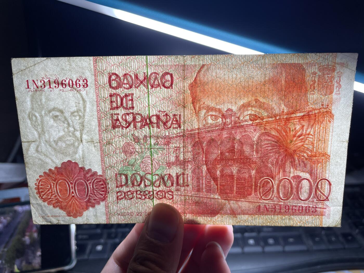 2024年集古藏今外币拍卖第八期-第10场—（总第80拍）-纸币专场，本场拍完结算发货，本期寄存的2-3天内完成发货，再进行下一期拍卖。 1980西班牙2000元