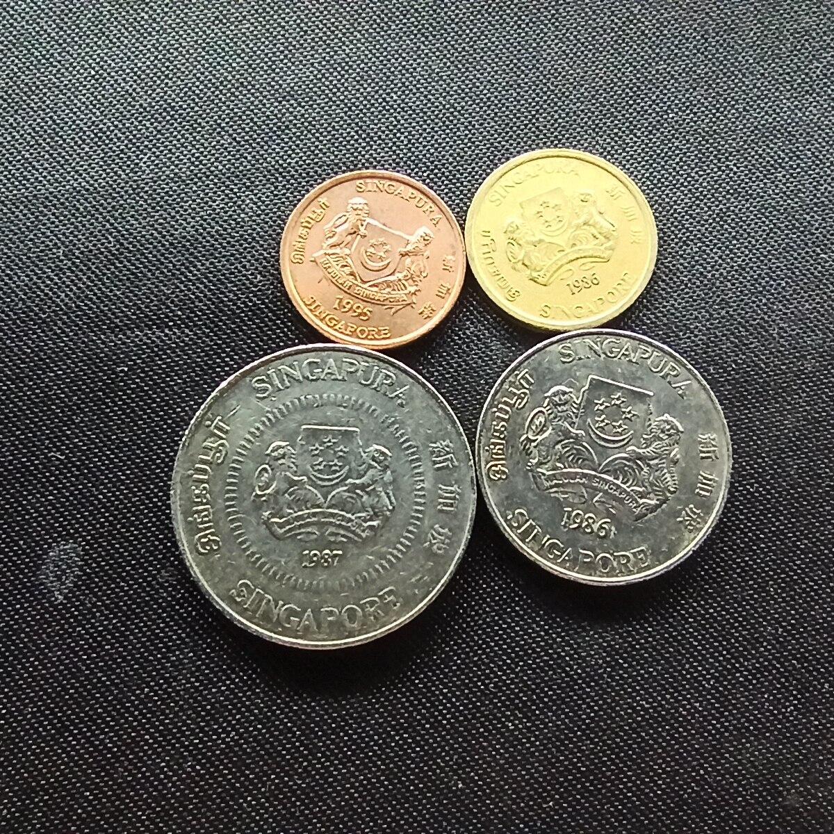 邮泉阁限时拍卖第十场 各国硬币专场 新加坡4枚