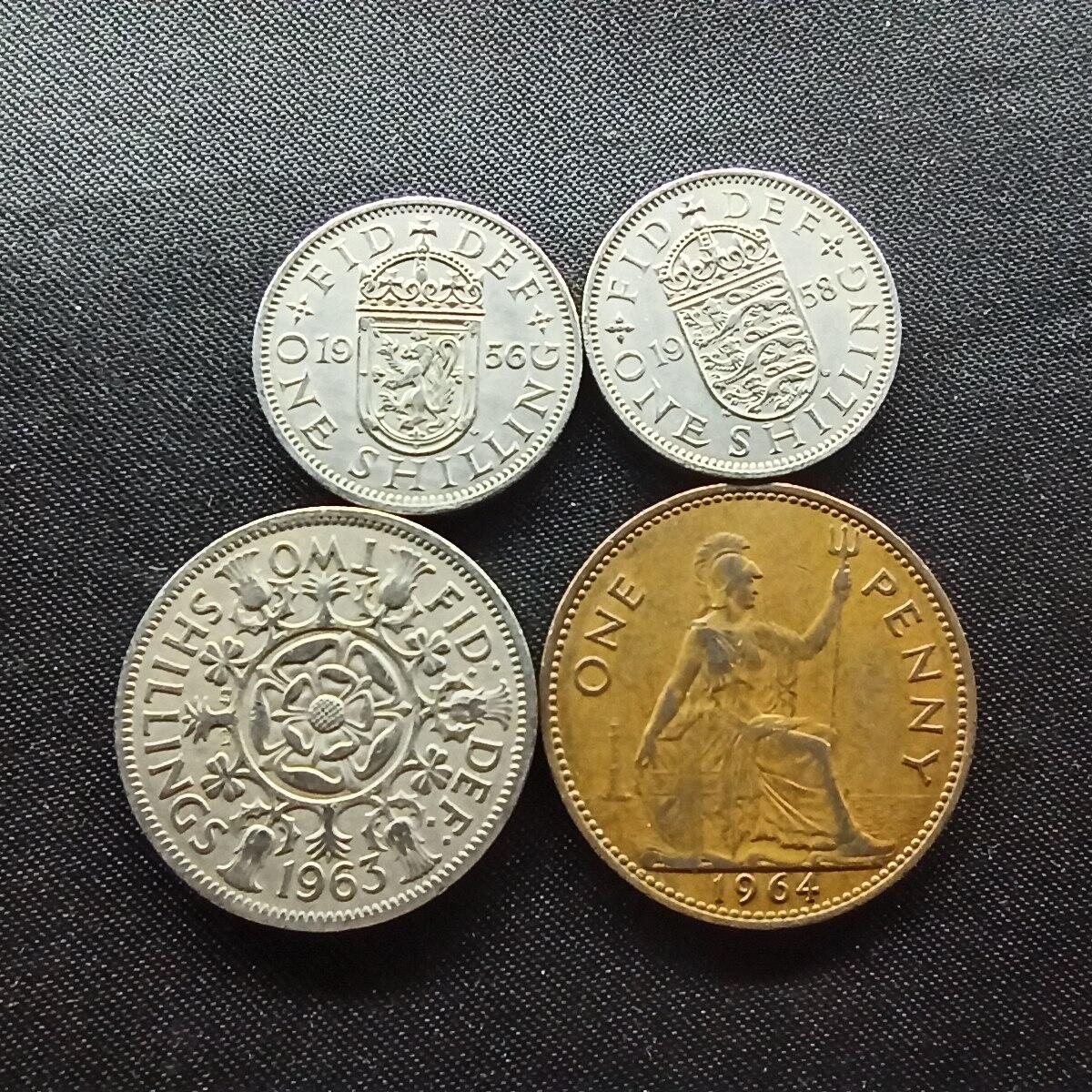 邮泉阁限时拍卖第十场 各国硬币专场 英国伊丽莎白4枚