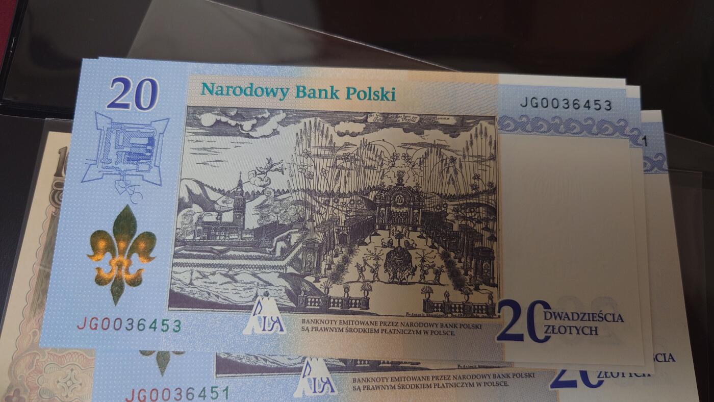 【麦稀奇世界钱币展】精选微拍第113期暨2024年第24期  六月币展新品卖剩存货选购专场 2017年波兰20兹罗提 纪念钞 全新绝品尾号453