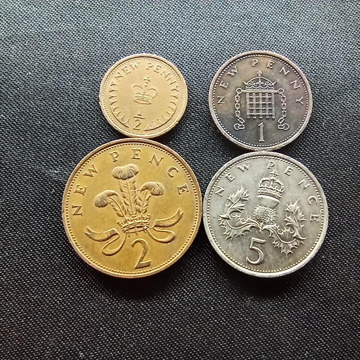 邮泉阁限时拍卖第十场 各国硬币专场 英国伊丽莎白新便士4枚