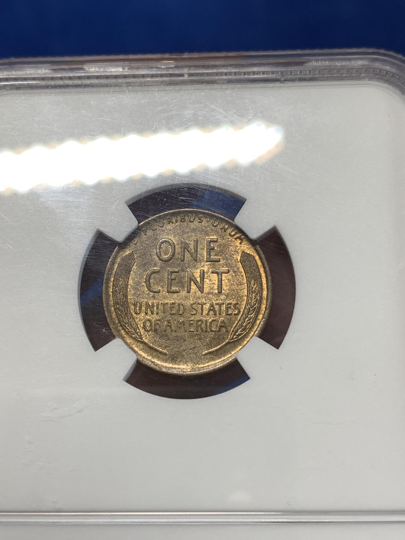 《竞宝斋》第277场- 周日，周一 2场连拍 （全场包邮） NGC MS63RB 1926美国无厂标麦穗1分 铜光自然 细节好 早期的麦穗好品的现在已经非常少了