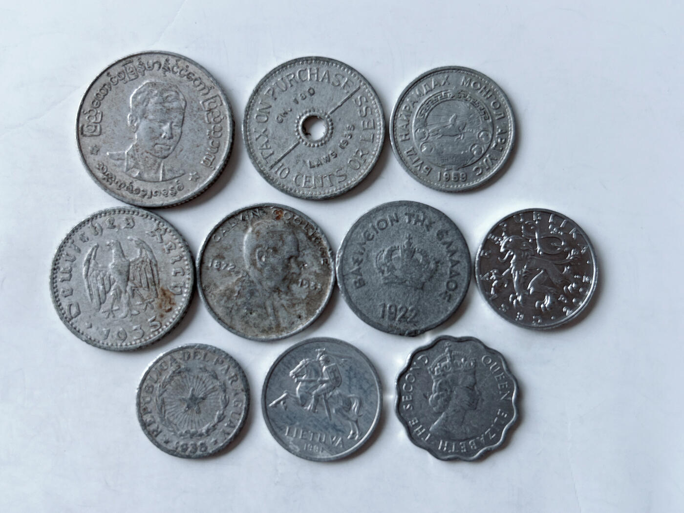 第一海外回流一元起拍收藏 散币专场 第95期 铝币一组 10枚