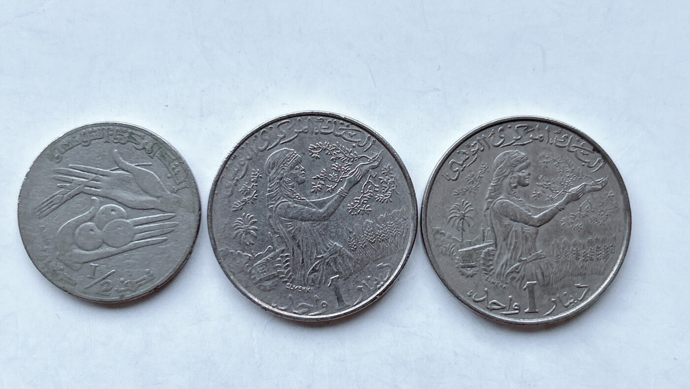 第一海外回流一元起拍收藏 散币专场 第95期 突尼斯硬币 3枚