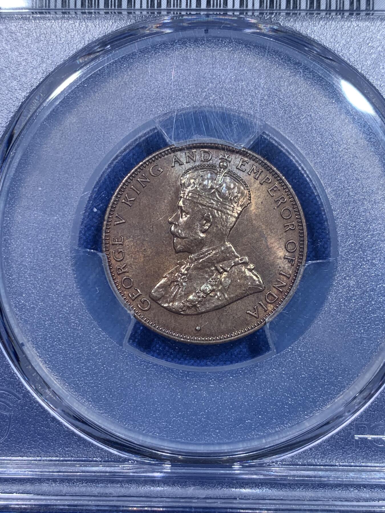 《竞宝斋》第277场- 周日，周一 2场连拍 （全场包邮） NGC MS64BN 香港1934年1分铜币