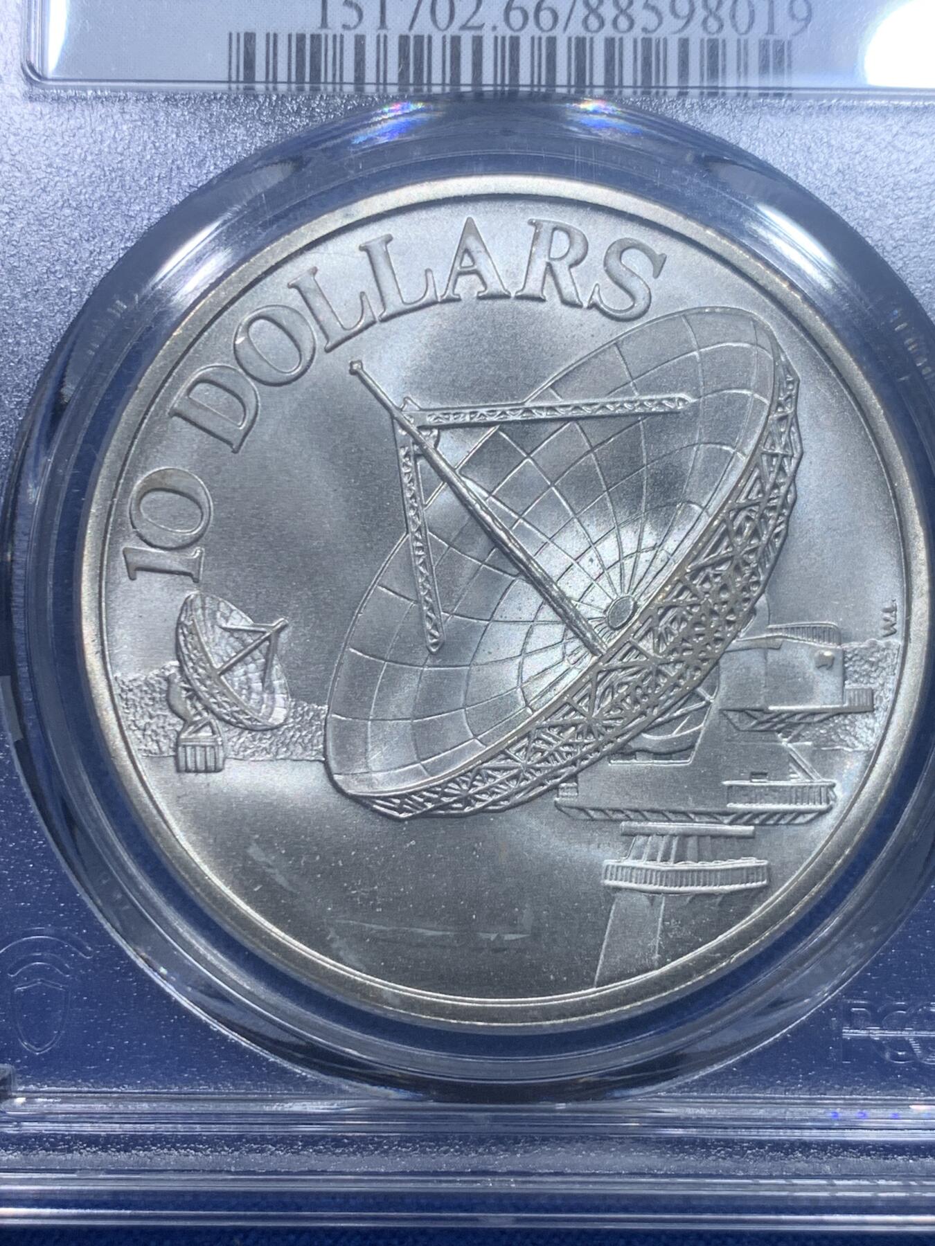 《竞宝斋》第277场- 周日，周一 2场连拍 （全场包邮） PCGS MS66 新加坡1979年雷达10元银币