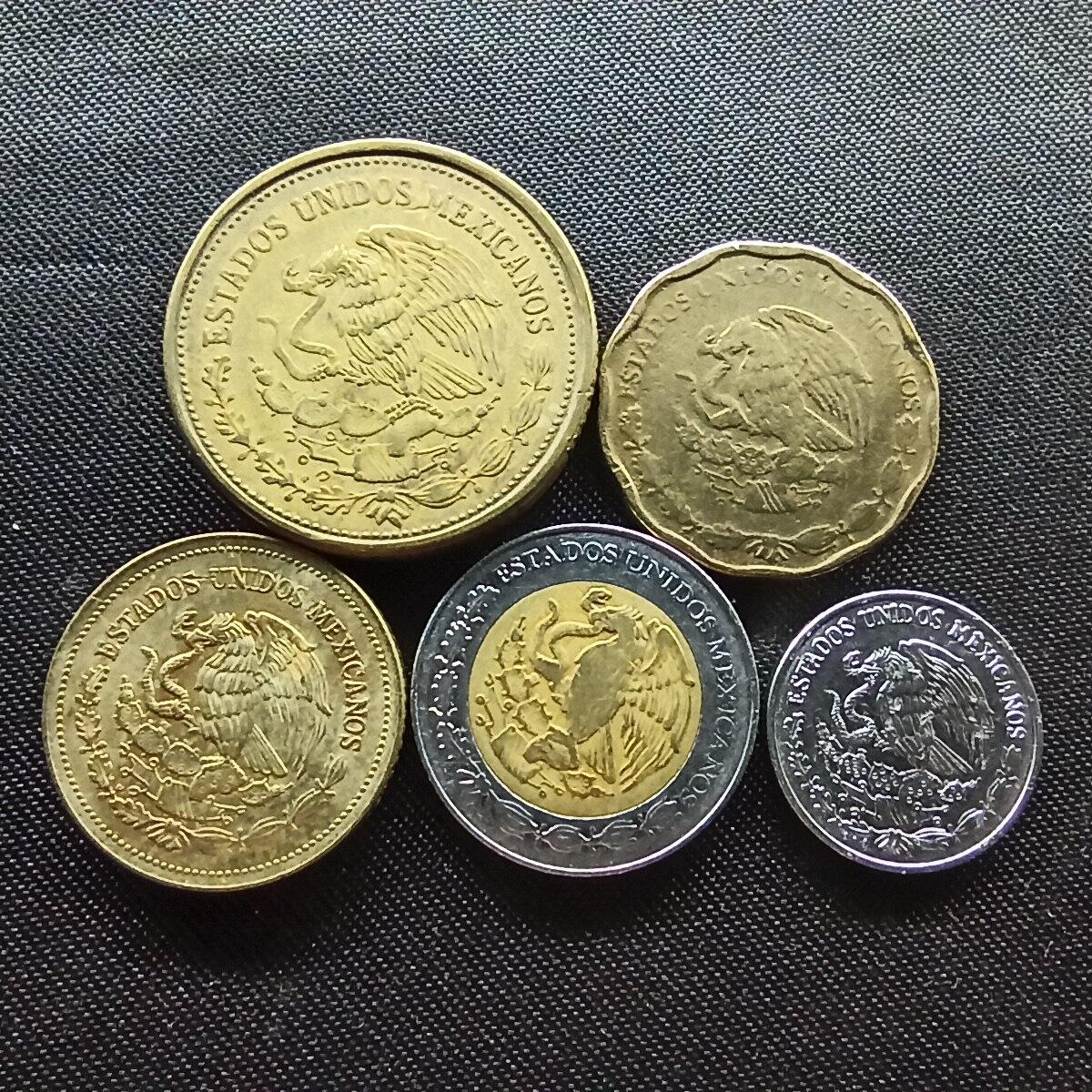 邮泉阁限时拍卖第十场 各国硬币专场 墨西哥5枚