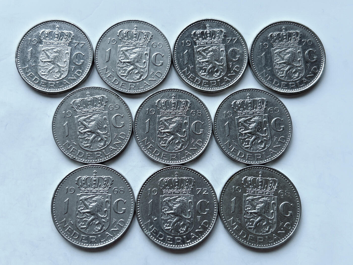 第一海外回流一元起拍收藏 散币专场 第95期 荷兰1盾 朱莉安娜女王 10枚