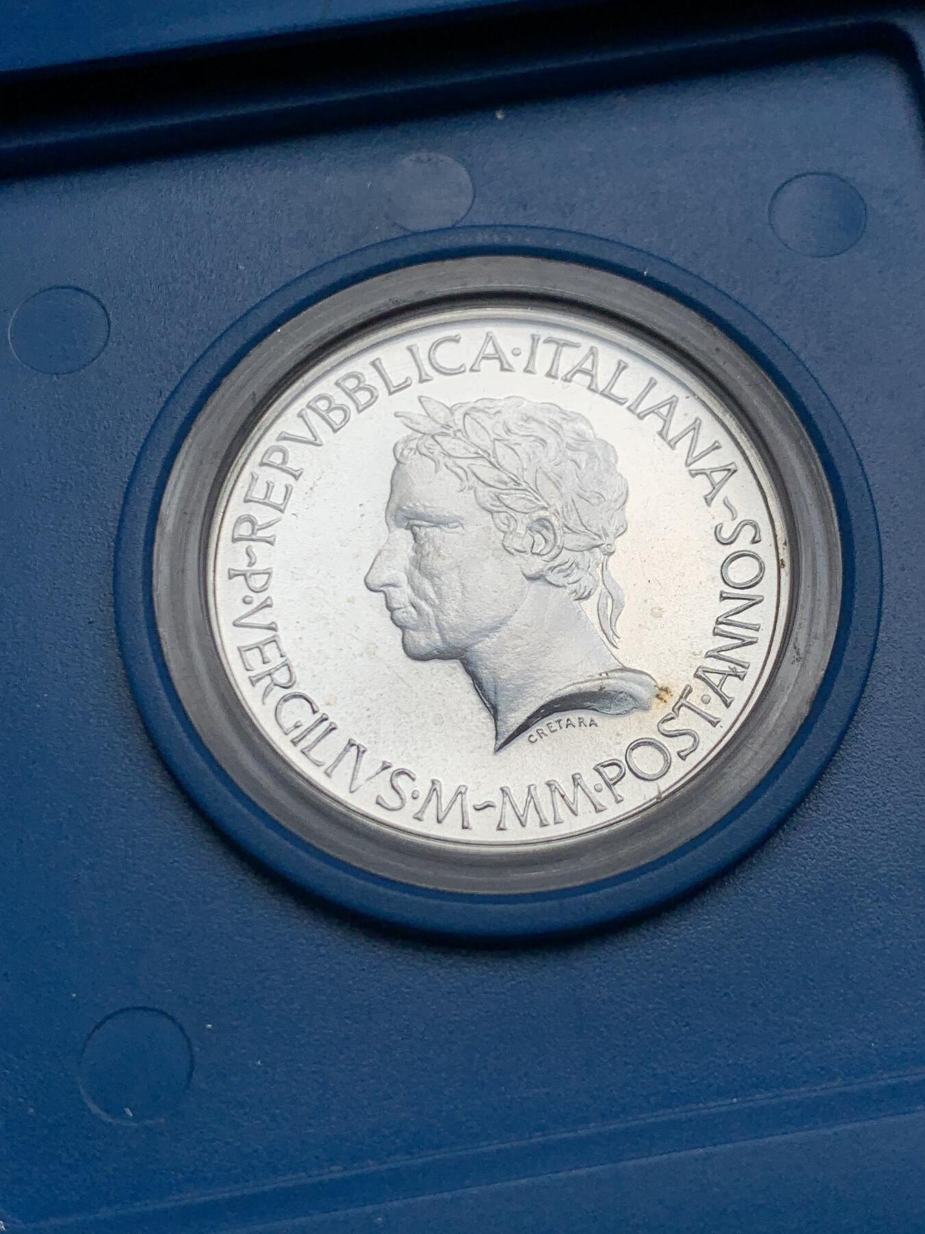 《竞宝斋》第277场- 周日，周一 2场连拍 （全场包邮） 意大利1981年500里拉纪念银币（带原盒）