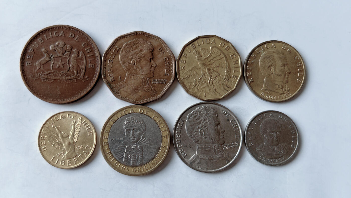 第一海外回流一元起拍收藏 散币专场 第95期 智利硬币8枚