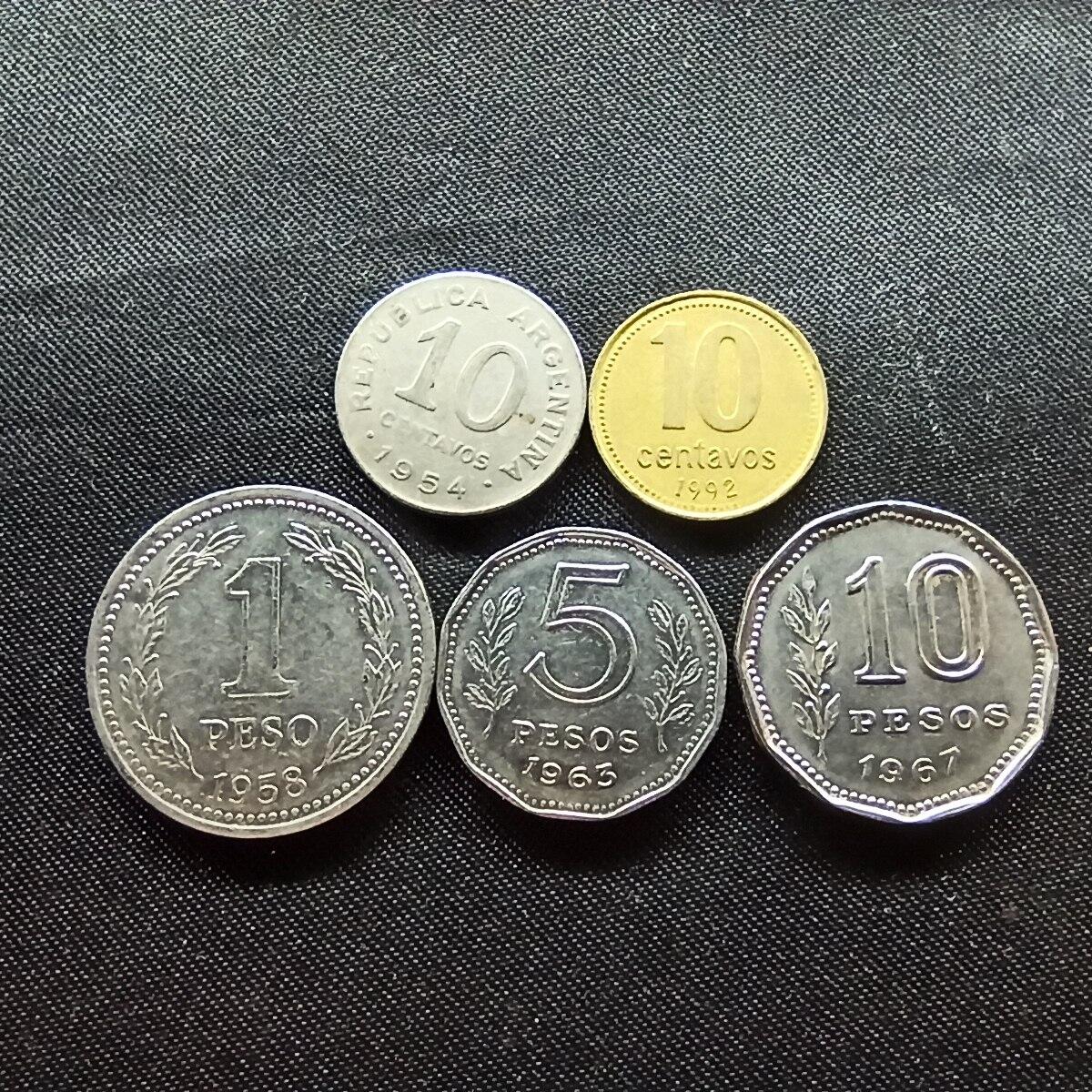 邮泉阁限时拍卖第十场 各国硬币专场 阿根廷5枚