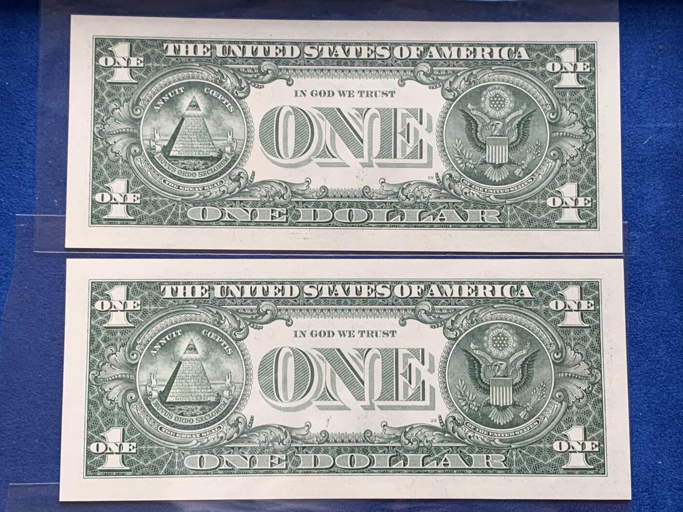 《竞宝斋》第277场- 周日，周一 2场连拍 （全场包邮） 4张1美元，1张5美元，2张10美元，赠1张朝鲜纸币 合计29美元 品相很好刀拆