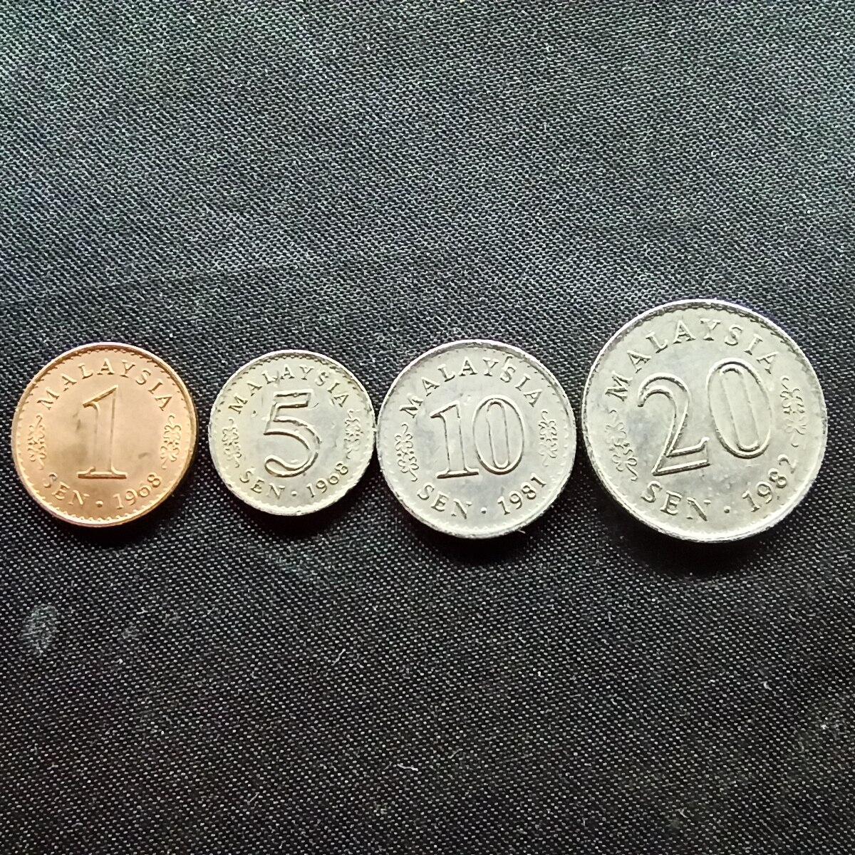 邮泉阁限时拍卖第十场 各国硬币专场 马来西亚4枚