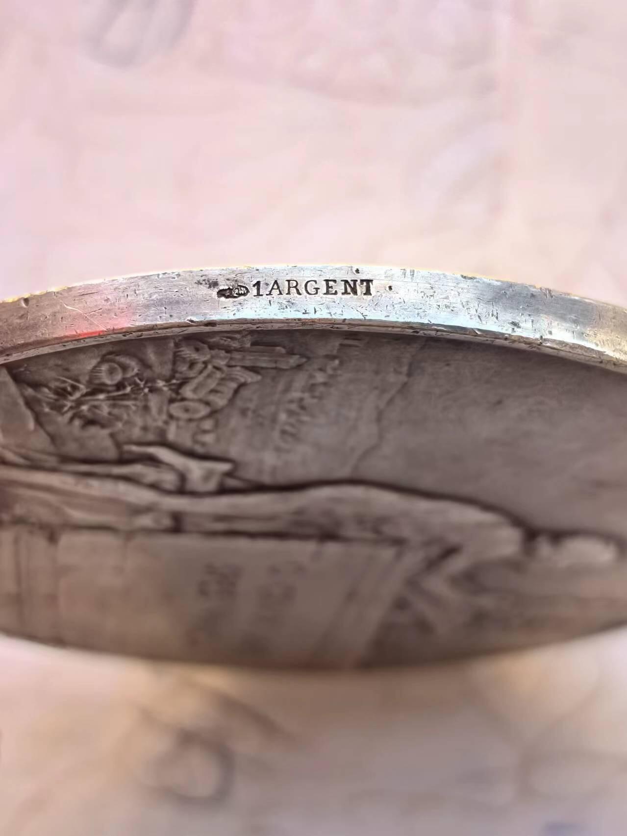 麦稀奇世界钱币展精品章牌第二十四期 法国救赎银章，Dupre新艺术经典名作，72mm157g
