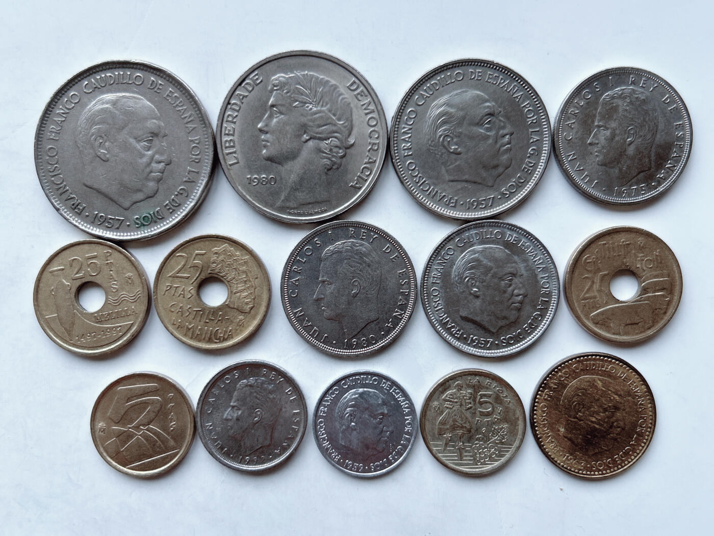 第一海外回流一元起拍收藏 散币专场 第95期 西班牙硬币 14枚 无重复