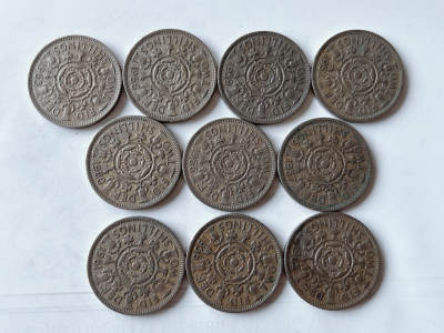第一海外回流一元起拍收藏 散币专场 第95期 - 英国2先令 伊丽莎白二世 10枚