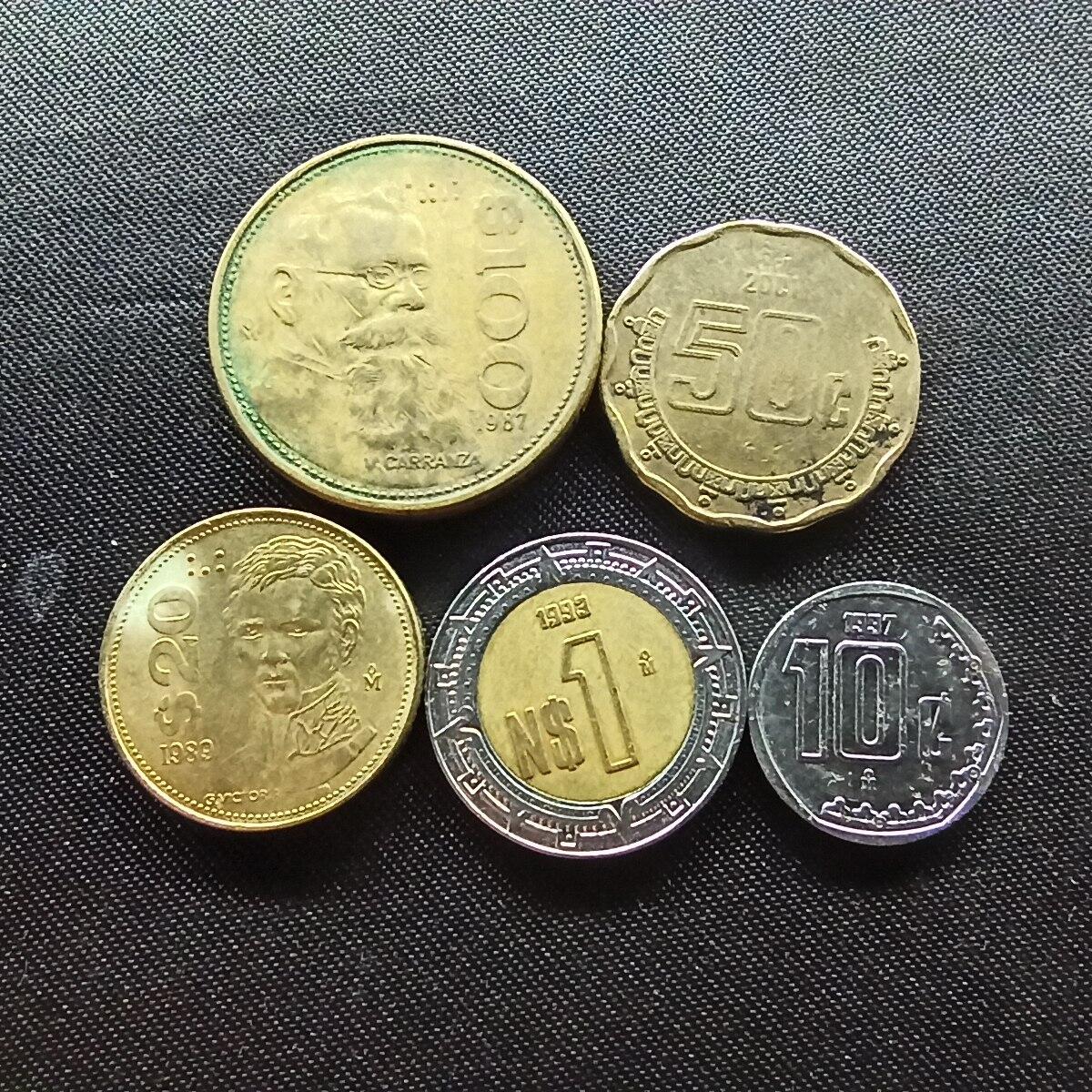 邮泉阁限时拍卖第十场 各国硬币专场 墨西哥5枚