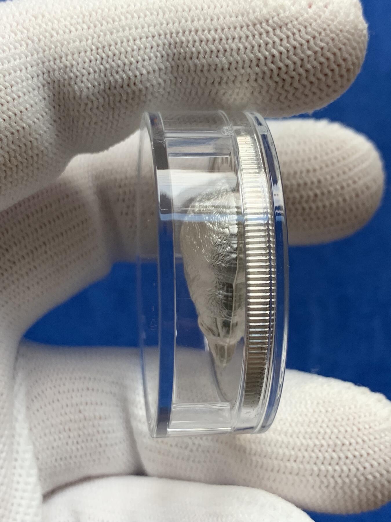 《竞宝斋》第277场- 周日，周一 2场连拍 （全场包邮） 加拿大2021年野生动物系列北美野牛25加元精制银币 超高浮雕 限量5000枚 市价1200+ 礼盒装 1盎司 999银 36mm