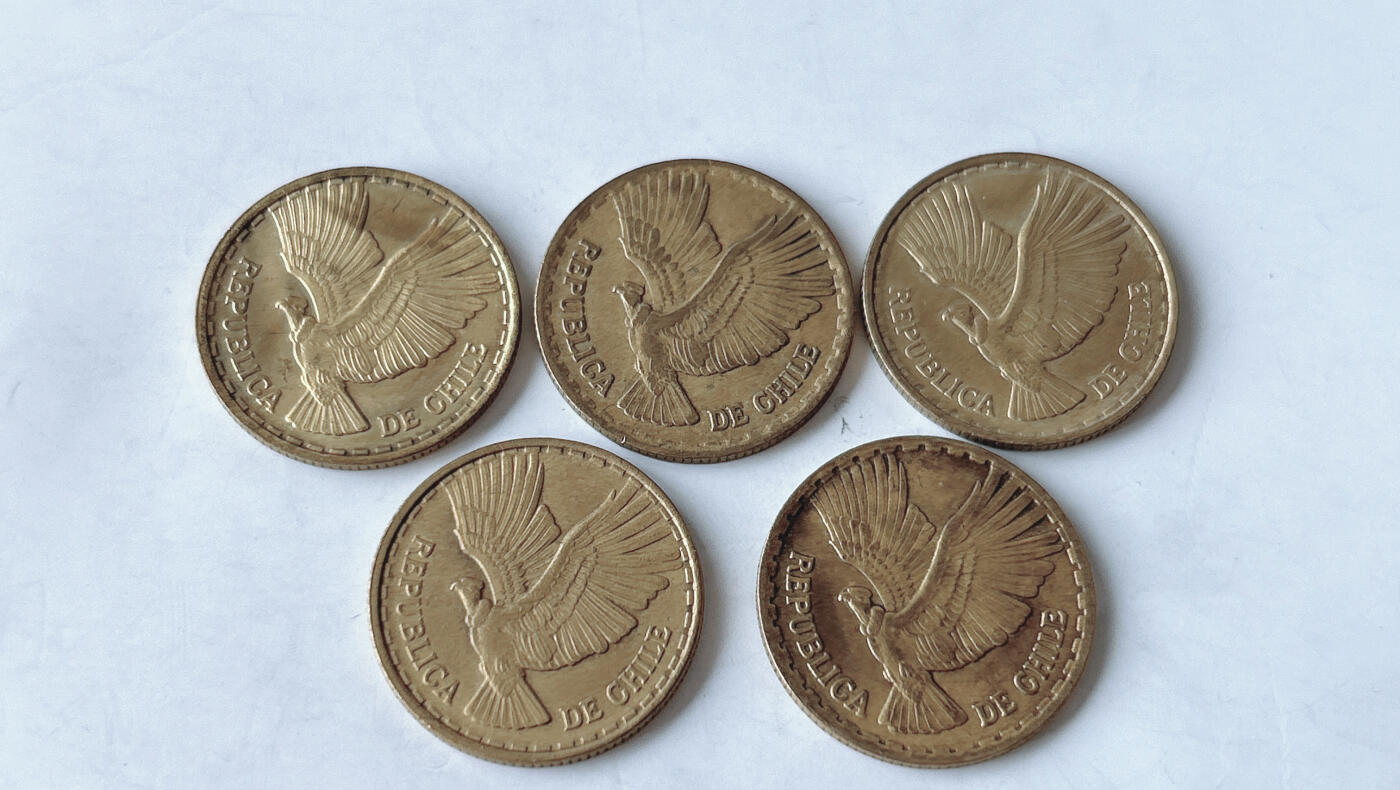 第一海外回流一元起拍收藏 散币专场 第95期 智利5分铜币 5枚