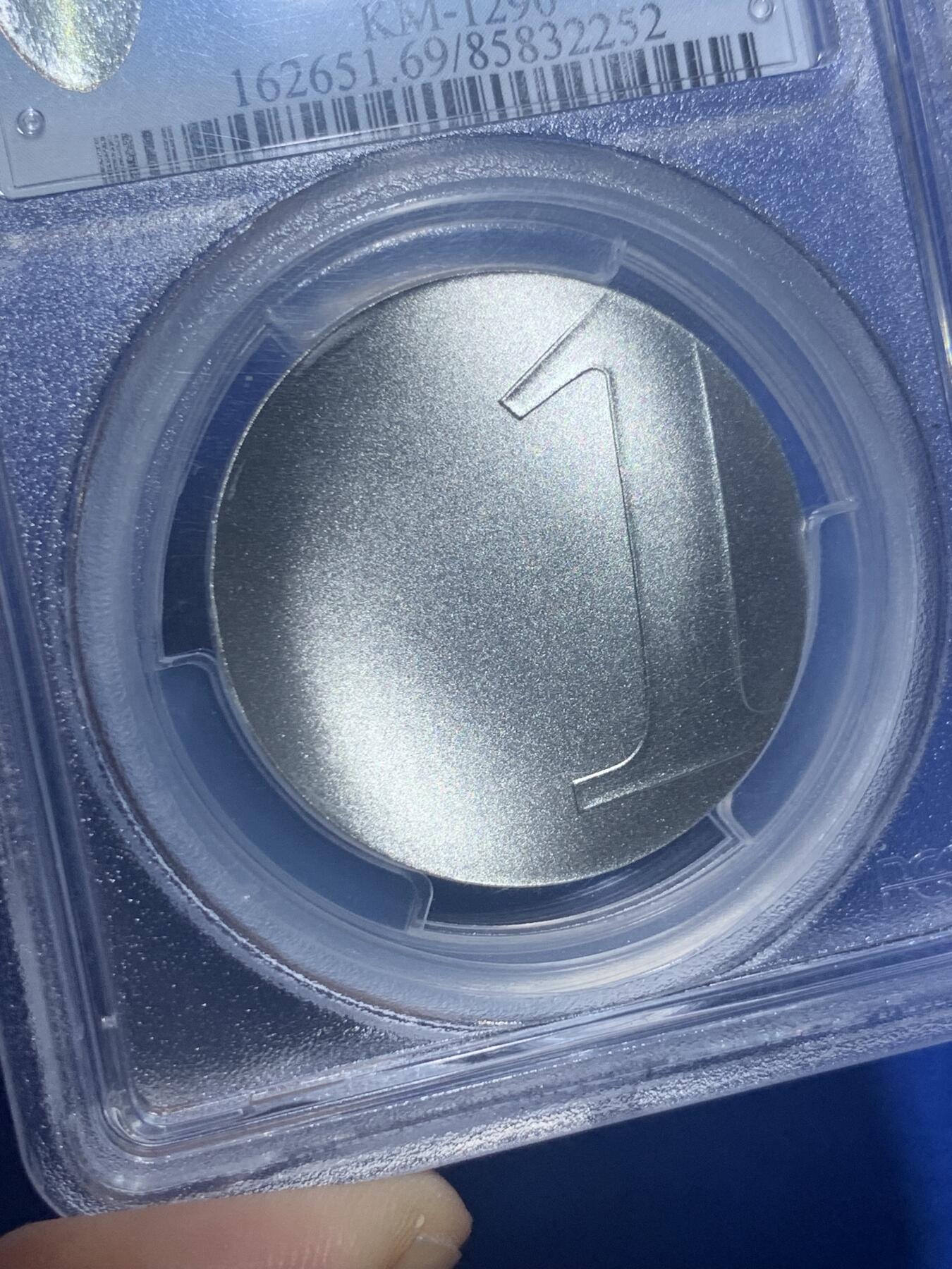 《竞宝斋》第277场- 周日，周一 2场连拍 （全场包邮） PCGS SP69 法国 2001年1法郎波浪形银币 最后的法郎 加厚盒