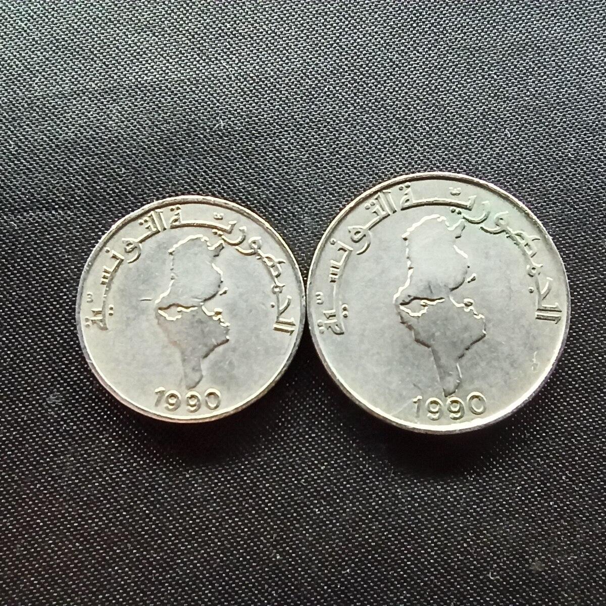 邮泉阁限时拍卖第十场 各国硬币专场 突尼斯2枚