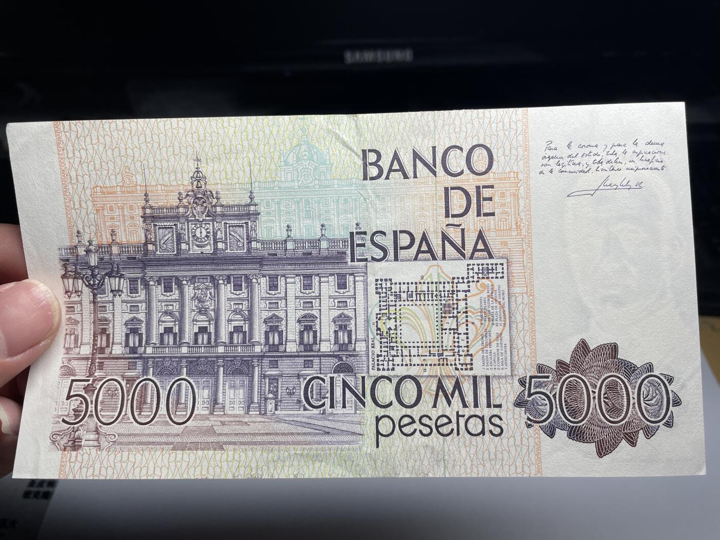 2024年集古藏今外币拍卖第八期-第10场—（总第80拍）-纸币专场，本场拍完结算发货，本期寄存的2-3天内完成发货，再进行下一期拍卖。 1979年西班牙5000元