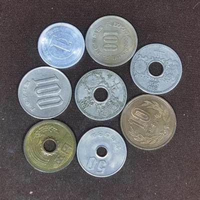 北京马甸外国币专卖微拍第121期，外国非贵金属纪念币，流通币专场，陆续上新，欢迎关注 - 日本8枚
