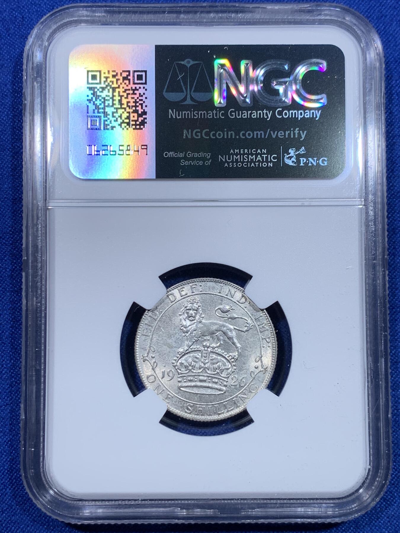 《竞宝斋》第277场- 周日，周一 2场连拍 （全场包邮） NGC UNCD 英国1926年乔五1先令银币