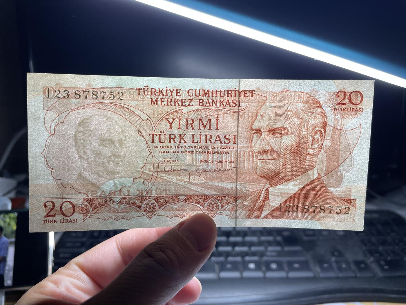 2024年集古藏今外币拍卖第八期-第10场—（总第80拍）-纸币专场，本场拍完结算发货，本期寄存的2-3天内完成发货，再进行下一期拍卖。 1970年土耳其20里拉