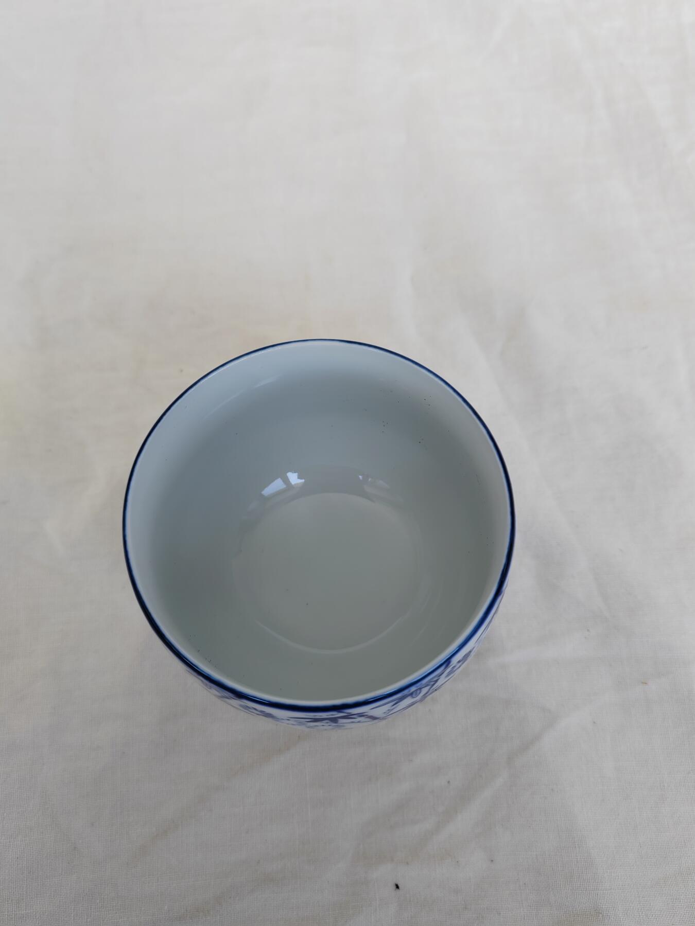 欧美回流精选 有田雅峰作原木盒茶杯五只全新套 