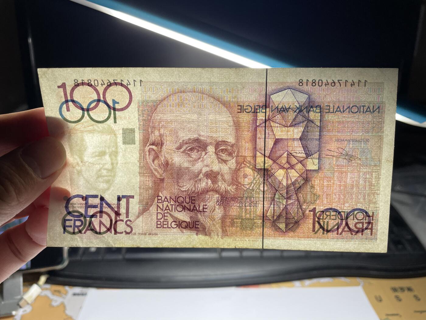 2024年集古藏今外币拍卖第八期-第10场—（总第80拍）-纸币专场，本场拍完结算发货，本期寄存的2-3天内完成发货，再进行下一期拍卖。 比利时100法郎