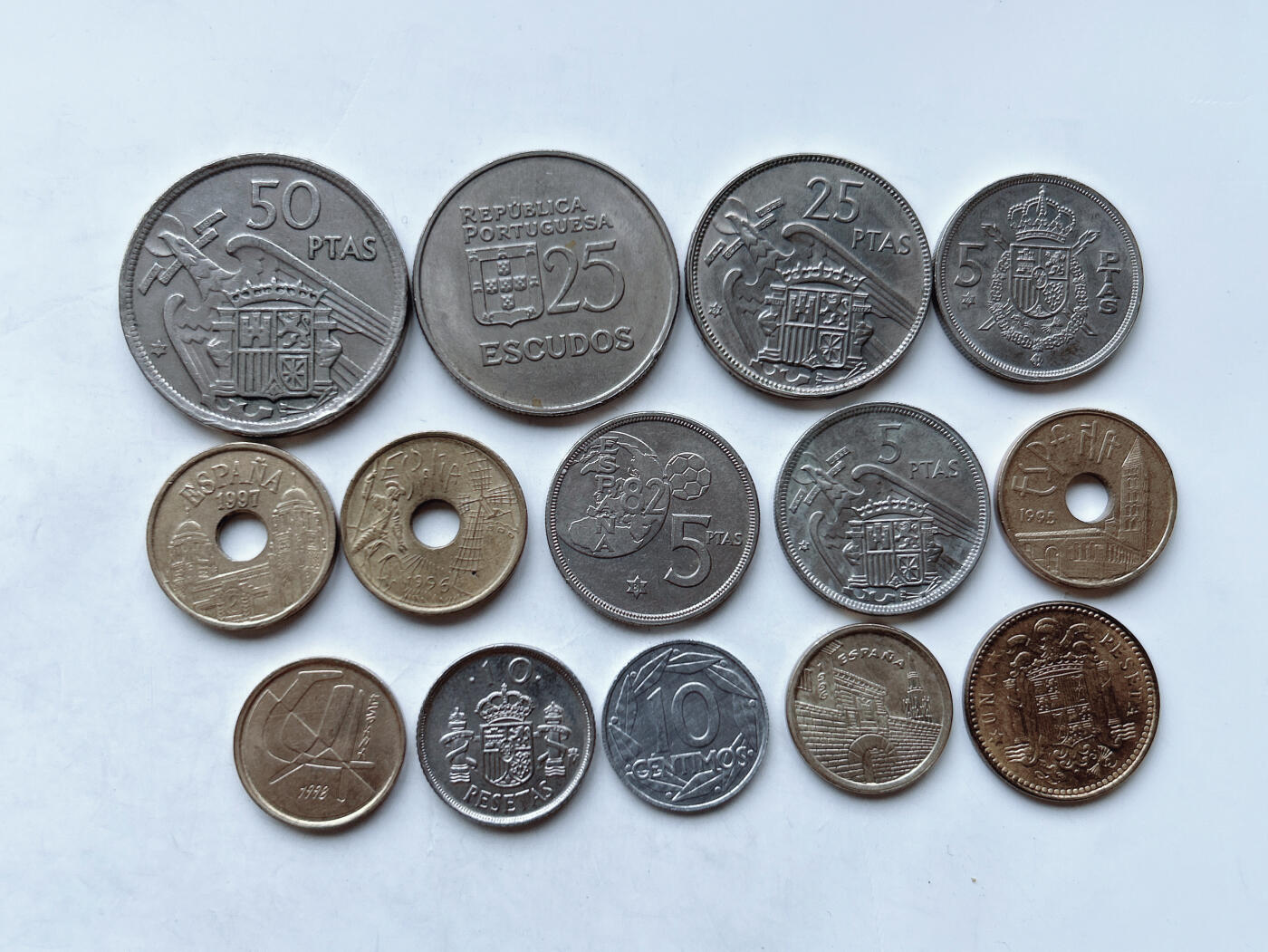 第一海外回流一元起拍收藏 散币专场 第95期 西班牙硬币 14枚 无重复