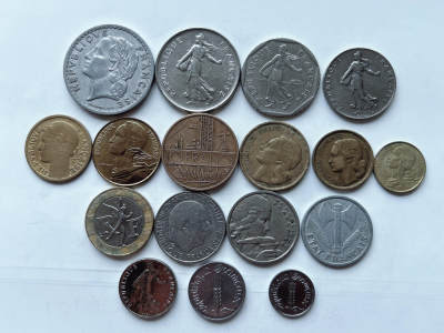 第一海外回流一元起拍收藏 散币专场 第95期 - 法国硬币 17枚 无重复