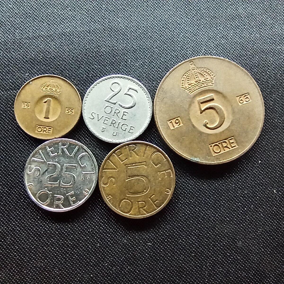 邮泉阁限时拍卖第十场 各国硬币专场 瑞典5枚