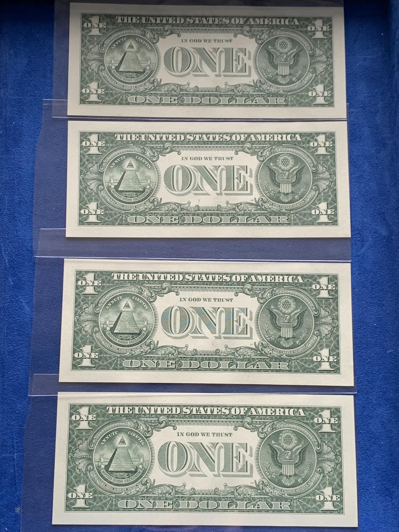 《竞宝斋》第277场- 周日，周一 2场连拍 （全场包邮） 4张1美元，1张5美元，2张10美元，赠1张朝鲜纸币 合计29美元 品相很好刀拆